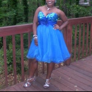 Blue prom dress